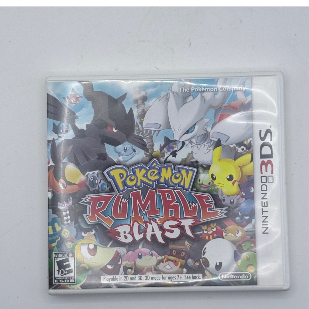 Nintendo 2011 3DS Pokemon Rumble Blast Game Cartridge W/Case, Manual & Inserts